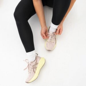 Asics Novablast 5 Running Trainers in mineral beige and taupe grey