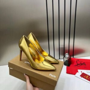 Christian Louboutin Miss Iriza 10 Silver Z Heels Patent With Box Dust Cover W53 Silver