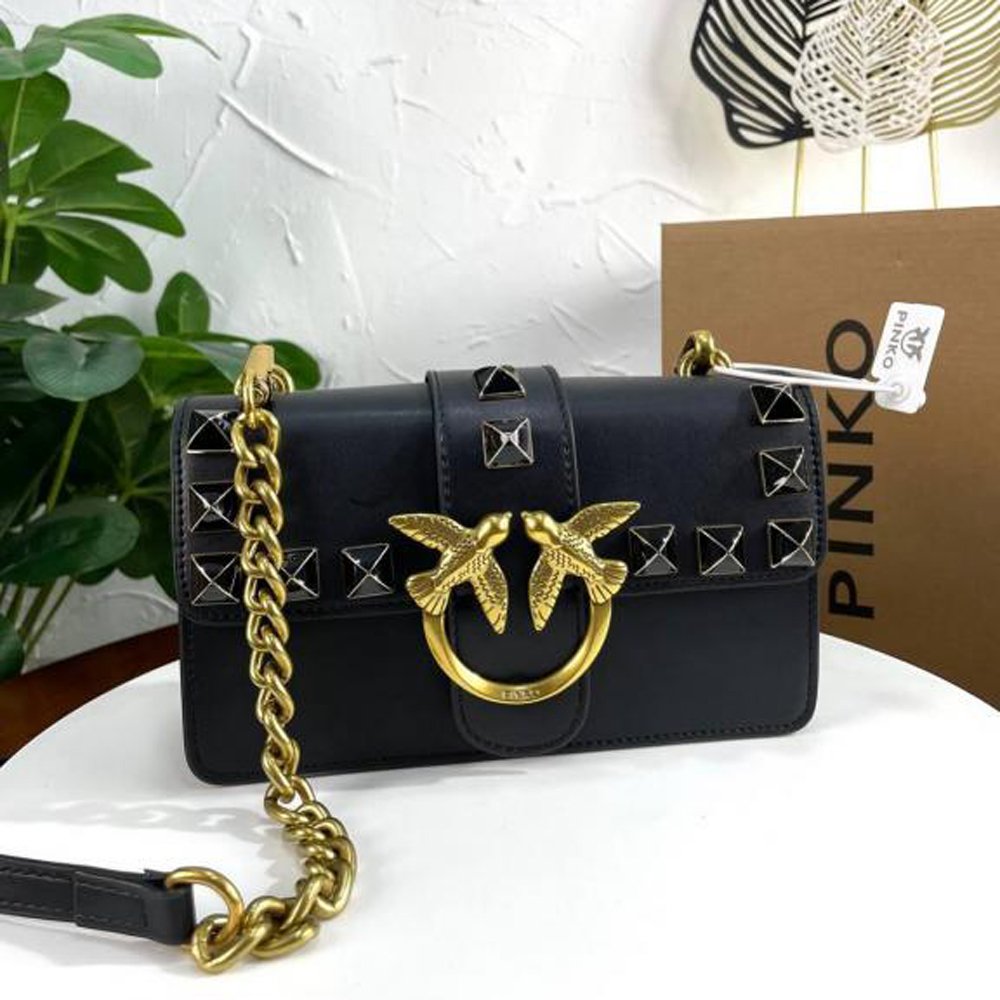 HOME | KOSMICKS | ONLINE BRAND STORE | 2026 78 13 Pinko Love Studded Crossbody Bag