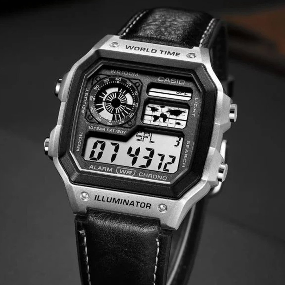 HOME | KOSMICKS | ONLINE BRAND STORE | 2026 61 Casio AE-1200 illuminator - J1229 | Digital World Time Watch