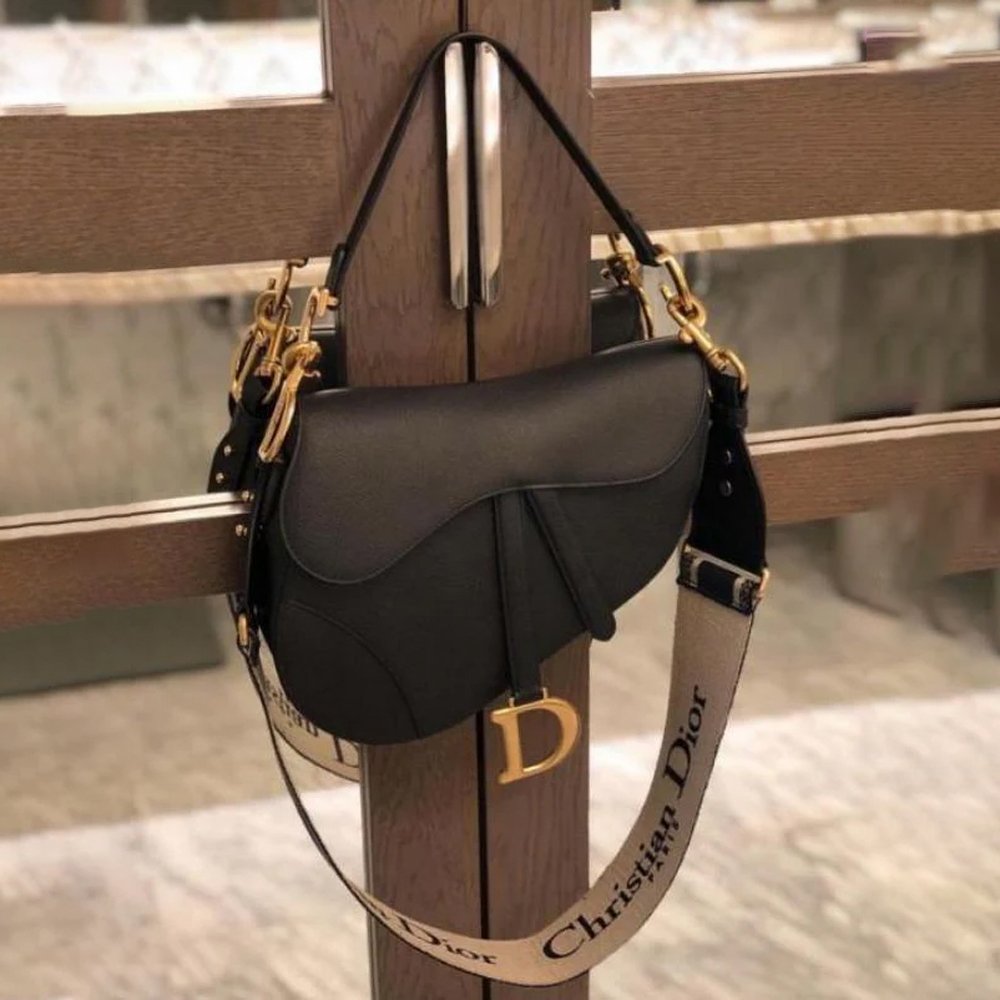 HOME | KOSMICKS | ONLINE BRAND STORE | 2026 83 15 Christian Dior Saddle Bag Black Leather With OG Box Dust Bag Black 1806 Black