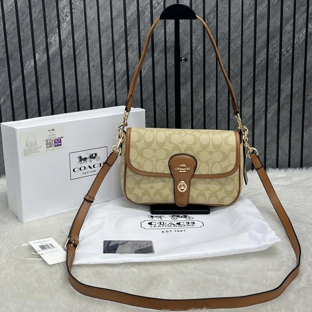 HOME | KOSMICKS | ONLINE BRAND STORE | 2026 72 10 Coach Turnlock Hadley Brown Shoulder
