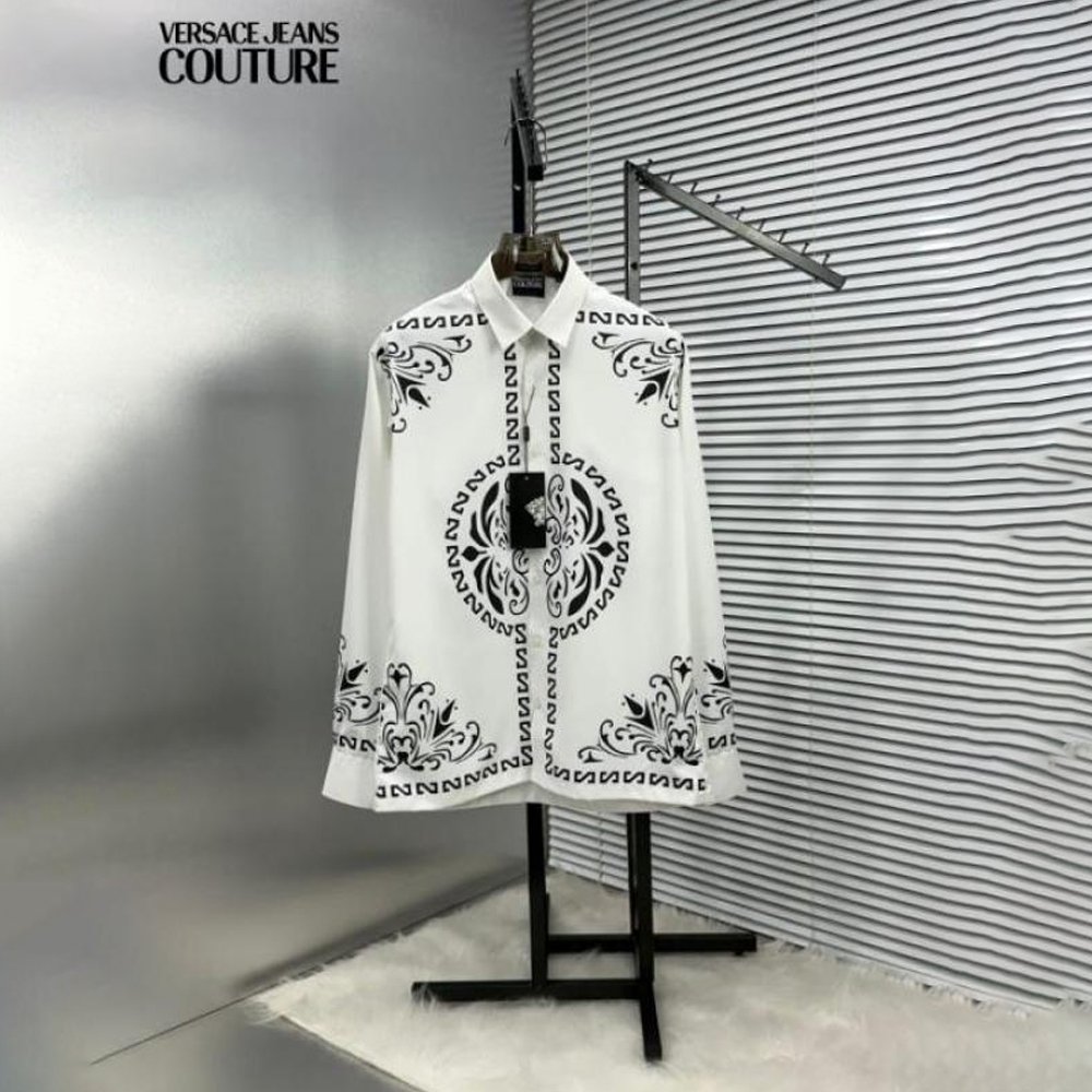 VERSACE WHITE BANDANA IMPORTED SHIRT