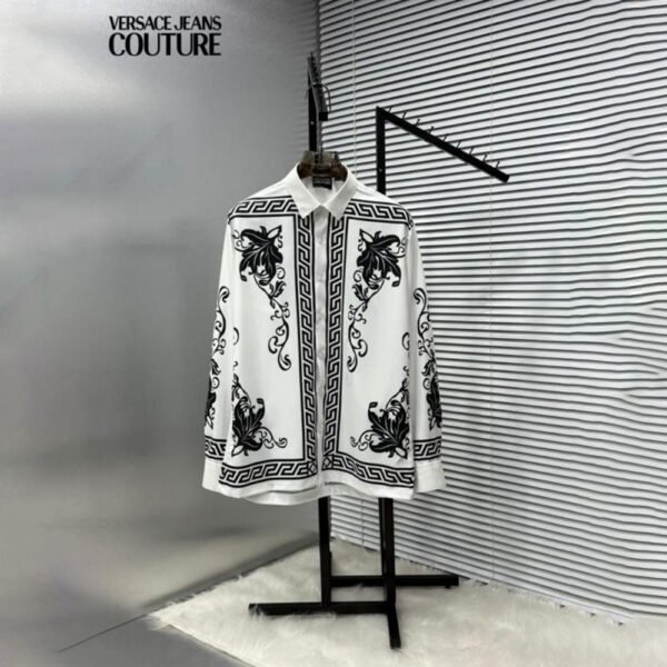 VERSACE BANDANA WHITE PRINTED FULL SLEEVES WITH BOX