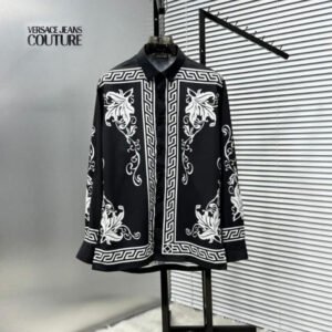 VERSACE BLACK BANDANA FULL PRINTED SHIRT