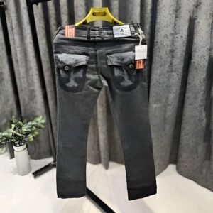 LAGUNA BEACH CHARCOAL GREY DIAMOND JEANS PATCH DENIM
