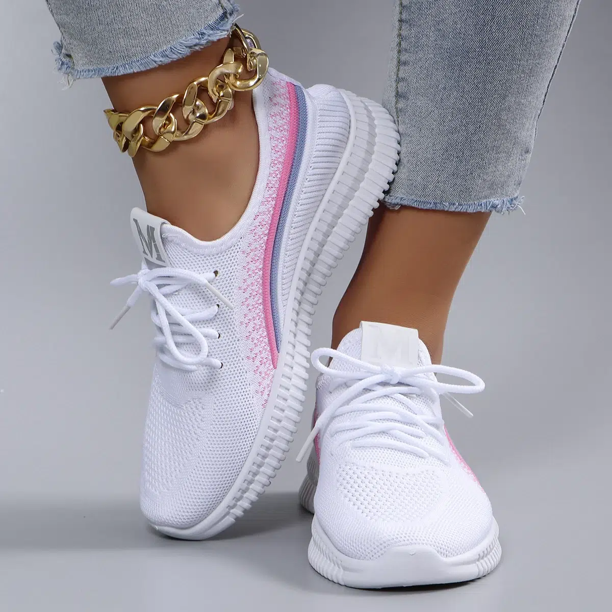 Women's summer breathable mesh flat shoes